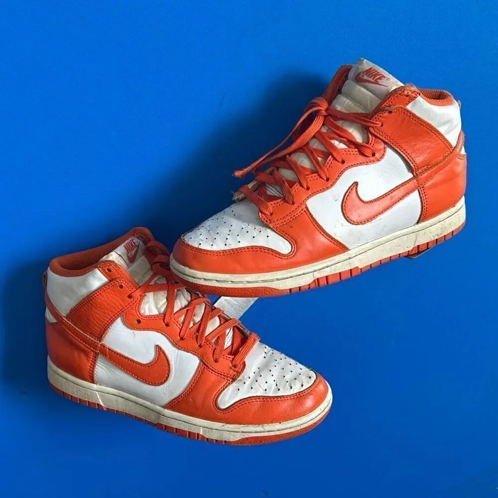 Nike Dunk High Retro Syracuse 2021 Orange Blaze White DD1399-101 Size 7
